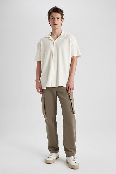 DeFacto Regular Fit Terry Short Sleeve Shirt B0232ax23hs