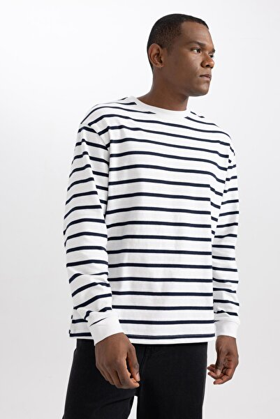 DeFacto Comfort Fit Bisiklet Yaka Sweatshirt A8824ax23au
