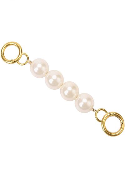 Emtory Home Κρεμαστό κρεμαστό αξεσουάρ τσάντας 12cm Cream Pearl Extender Gold - Αξεσουάρ τσάντας