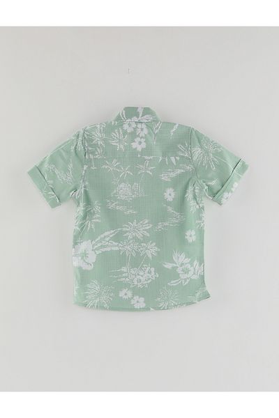 PAULMARK Boy's Patterned Short Sleeve Shirt