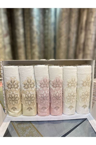 Sarayland SARAYLI HOME Guipure TOWEL 6 PACKS
