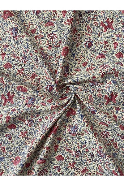 Niks Home Țesătură poplin cu model 100% bumbac - Floare de flori - Lățime: 16...