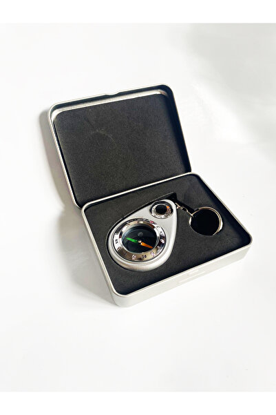 Kayıp Yüzük Metal Kutulu Pusula Anahtarlık