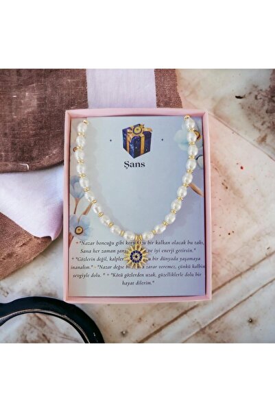 toptanhanem Güneş Desenli İnci Kolye Altın Kaplama | Kararmaz Çelik Kolye