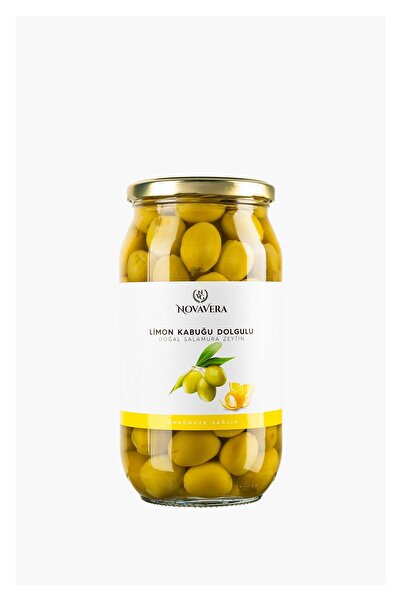 Nova Vera Yeşil Zeytin Limon Kabuğu Dolgulu 1 LT