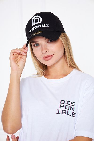 disponible 100% Cotton Pigment Black Unisex Dispensible Baseball Cap