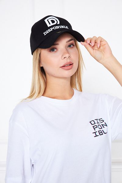 disponible 100% Cotton Pigment Black Unisex Dispensible Baseball Cap