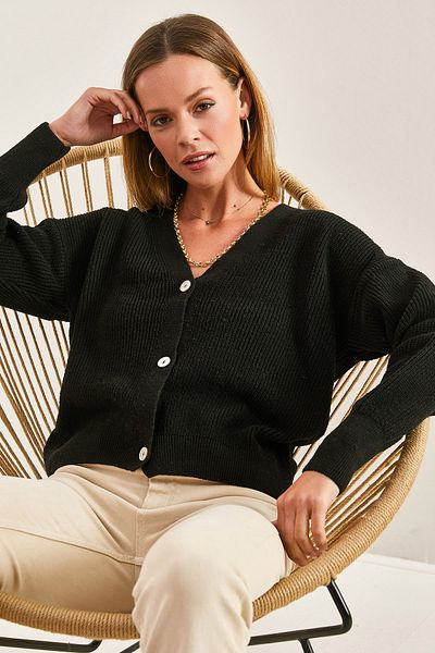 Bianco Lucci Cardigan de tricotaj pentru damă - Design cu nasturi
