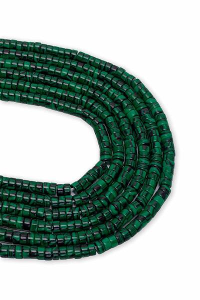 Dünya Doğal Taş 4x2 MM Malachite Stone String Squeeze