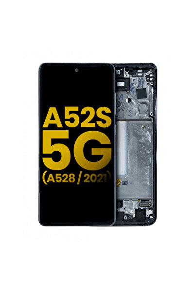 Genos Samsung Galaxy A52s A528 Lcd Ekran Dokunmatik Siyah Çıtalı Orijinal