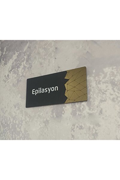 Dekokonsept Dekoratif Aynalı (EPİLASYON) Ofis Oda Kapı İsimliği Yönlendirme T...