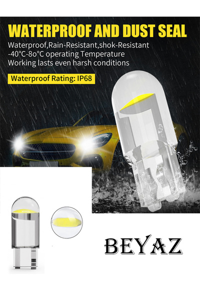 MeyZone Yeni Nesil T10 Led Dipsiz W5w Beyaz Park Tavan Plaka Ampülü