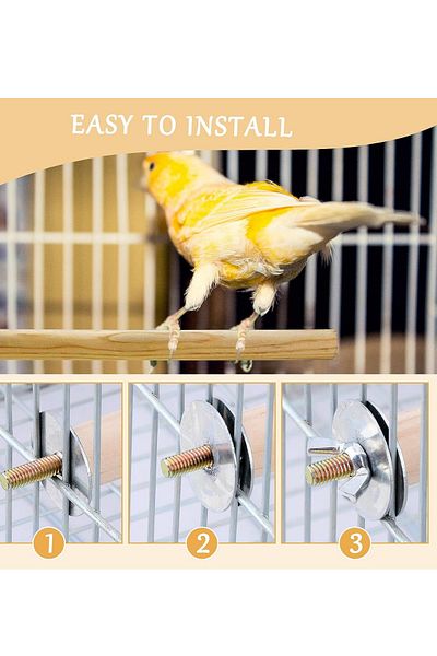 Alyones 5 pieces AlY Wooden Bird Perches, Perches for Budgies, Canaries, Cockatiels