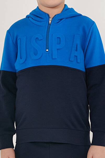 U.S. Polo Assn. Erkek Çocuk Lisanslı Özel Soğuk Baskı Kapüşonlu Eşofman Takımı