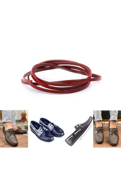 AiryFooT Leather Shoelaces, Nubuck Timberland Dexter Etc. Leather Laces Suitable for Shoes, 1 Piece - 100 cm