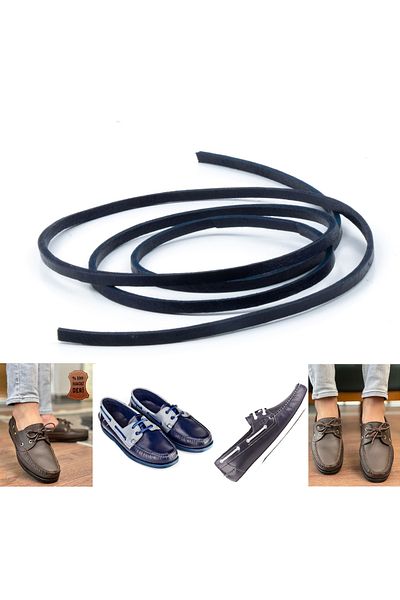 AiryFooT Leather Shoelaces, Nubuck Timberland Dexter Etc. Leather Laces Suitable for Shoes, 1 Piece - 100 cm