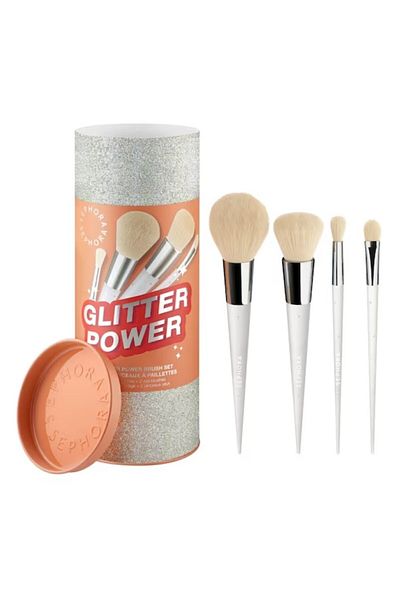 SEPHORA Glitter Power Brush Set - 4-Piece Face and Eye Brush Set