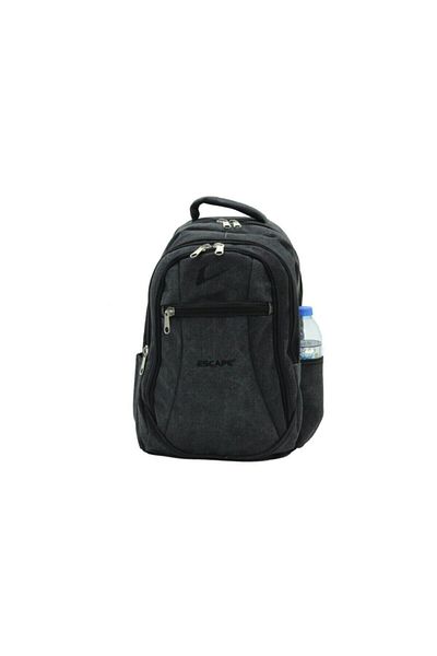 ESCAPE Unisex Black Canvas Fabric 1st Quality Backpack with Laptop Compartment 307