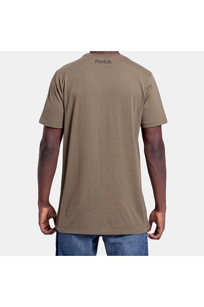 NORFOLK Βασικό μπλουζάκι από οργανικό βαμβάκι Khaki Vigo