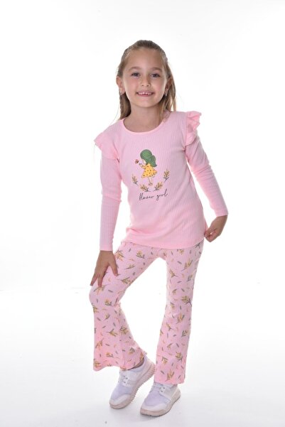 Lunays Girl's Spanish Leg Pink 2-Piece Set