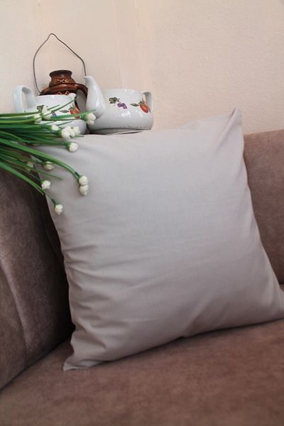 Emtory Home Husă de pernă Ash Color Premium 100% bumbac fără fermoar 43x43cm