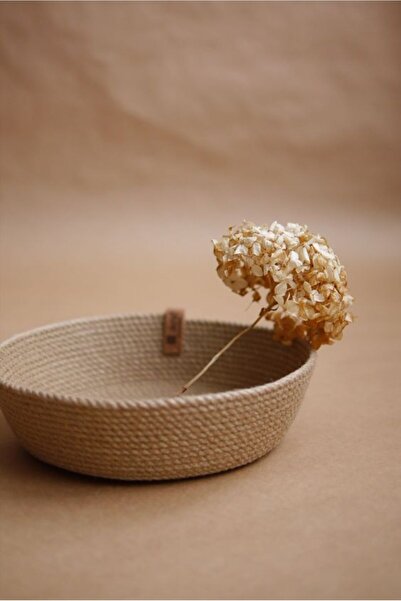 karelim home سلة خوص منظمة للديكور متعددة الأغراض 25x5