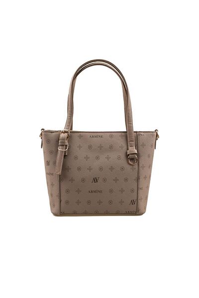 Armine Mink Printed Women's Large Handle Bag