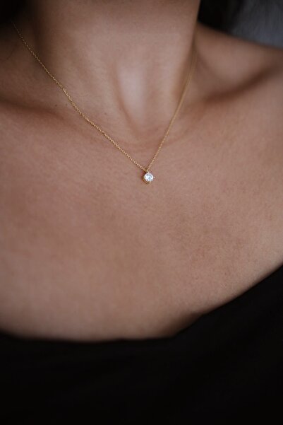 minimojewels 925 ayar gümüş tektaş kolye