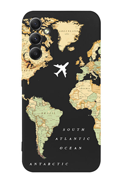 shoptocase Galaxy A34 5g Uyumlu Eski Dünya Haritası Tasarımlı Telefon Kılıfı