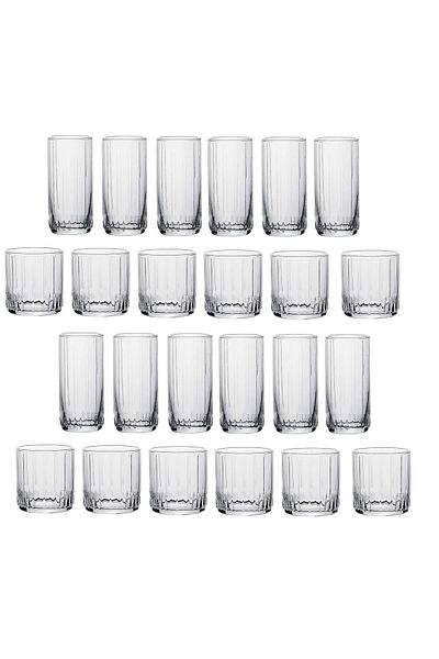 kitchenboost Leia water and beverage glass set set of 24 2 size water glass set