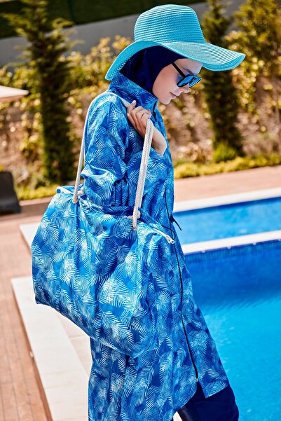 Riva Mera ملابس سباحة حجاب منقوشة ومغطاة بالكامل R2315