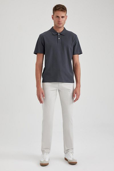 DeFacto Kurzarm-T-Shirt mit Polokragen in normaler Passform