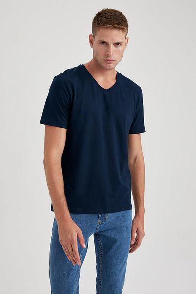 DeFacto Slim Fit V-nyakú póló