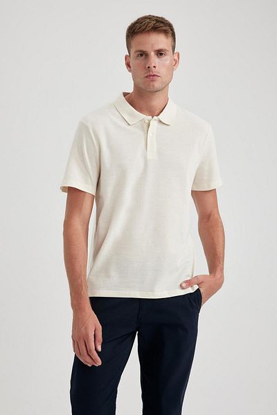 DeFacto Kurzarm-T-Shirt mit Polokragen in normaler Passform
