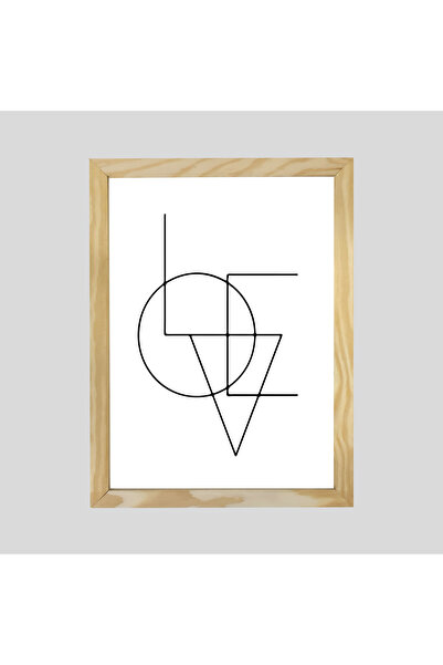 Dekorsiahome Tablou subțire cu încadrare din lemn, într-o singură bucată