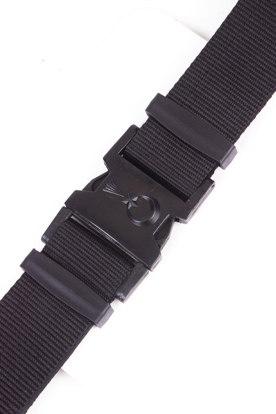 Burak Askeri Malzeme Black Color Suali Tactical Palaska Woven Belt with Plastic Buckle