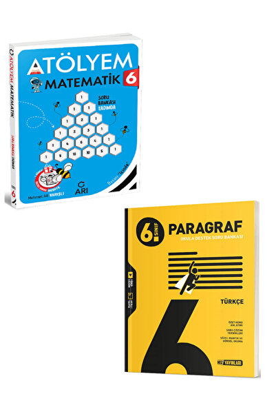 Efsane Yayınları 6.Sınıf Hız Yayınları Paragraf Soru Bankası + 6.Sınıf Arı Yayınları Atölyem Matematik 2 Kitap