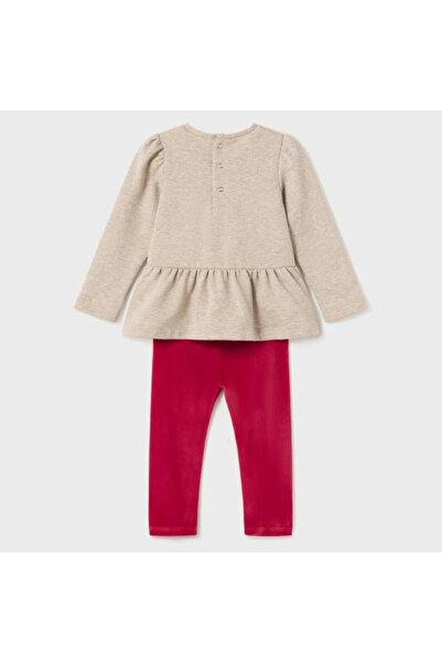 MAYORAL Baby Girl Double Knitted Top and Bottom Set Red L24K2765