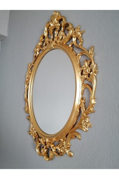 ziret Vintage Taç Model Gold Renkli Ayna