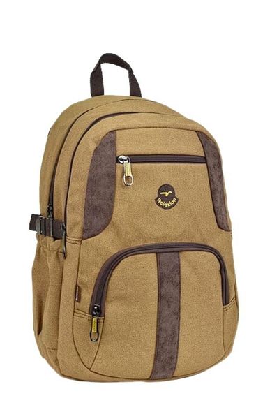 Relaxion Unisex Waterproof Canvas Fabric Multi-Compartment Daily Travel School Backpack 1655