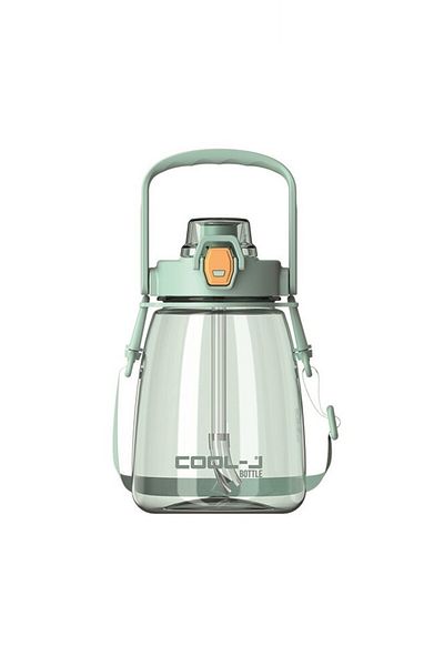 Gıpta Tritan Sports Water Bottle with Hanging Straw (Juicer) 1200Ml Blue K7564
