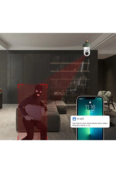 Teknoşık Güvenlik Kamerası 5g Ip Kamera Ampul Kamera Hareketli Güvenlik Kamerası