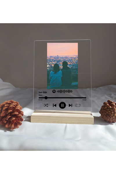 Kaya Baskı Spotify Barkodlu Plak Kişiye Özel , Sevgiliye Hediye Arkadaşa Hedi...