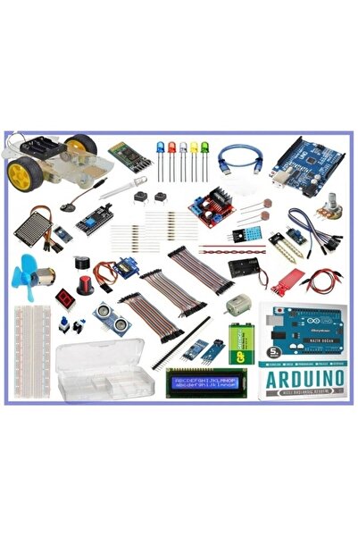 makerobotik Arduino Uno R3 Bluetooth Başlangıç Robot Araba Seti 68 Parça 299 Adet