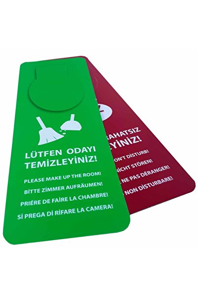 PRİVATE 100 Adet Dnd Çift Taraflı Kart Rahatsız Etmeyin Odayı Temizleyiniz Ot...