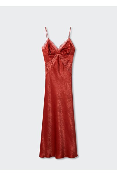 MANGO Woman Dantelli Elbise