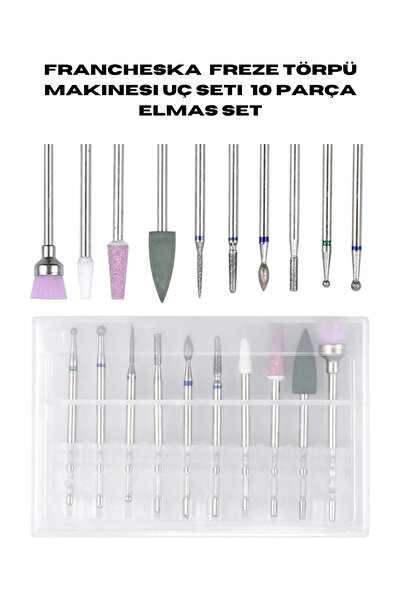 Francheska Freze Törpü Makinesi Uç Seti 10 Parça elmas set