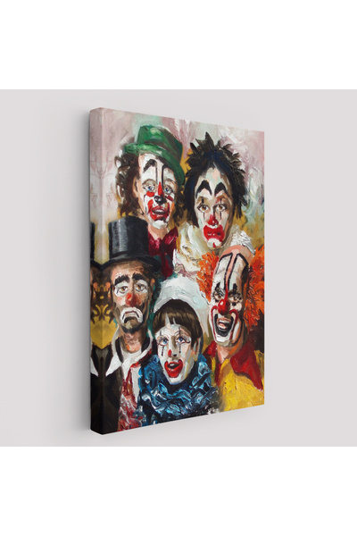 Harita Sepeti Pictură decorativă de perete cu cadre albe, clovni nedispusi