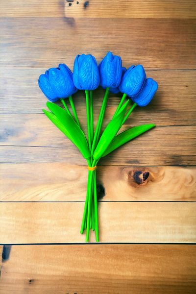 OZİHOUSE Τεχνητό Wet Tulip Blue Συσκευασία 8 τεμαχίων