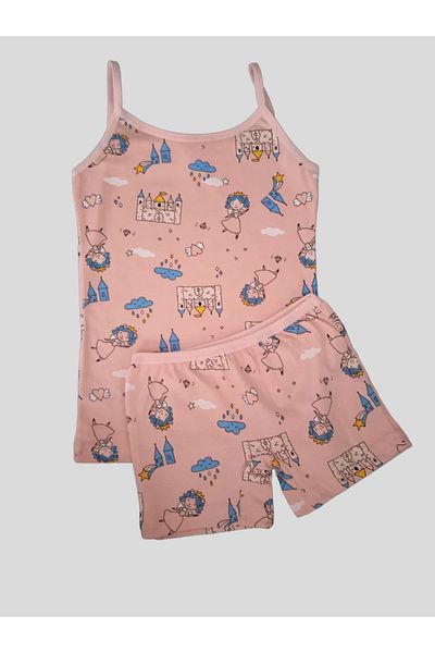 elmas kids Комплект боксерки за момичета с памук и шарка на принцесата и замъка